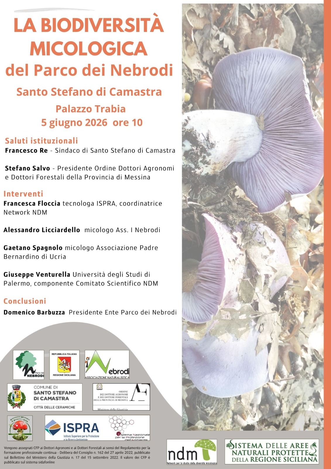 Locandina Convegno "La biodiversità micologica"